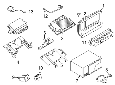 2021 Ford Transit Navigation System Components Diagram