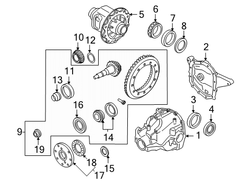 2023 Lincoln Navigator Carrier & Components - Rear Diagram 1