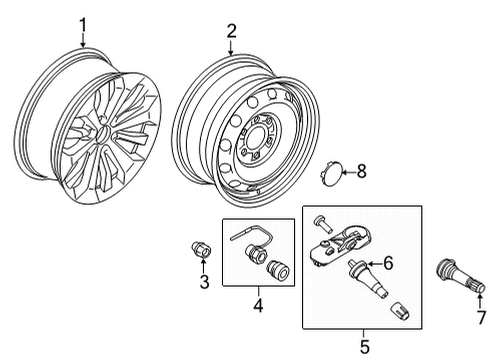 2023 Ford F-150 Wheels Diagram 4