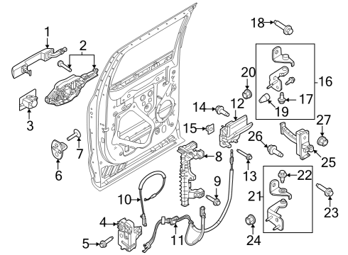 2024 Ford F-250 Super Duty Lock & Hardware Diagram 2