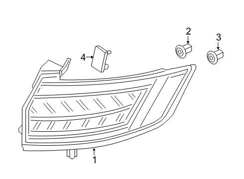 2020 Ford Edge LAMP ASY Diagram for KT4Z-13405-G