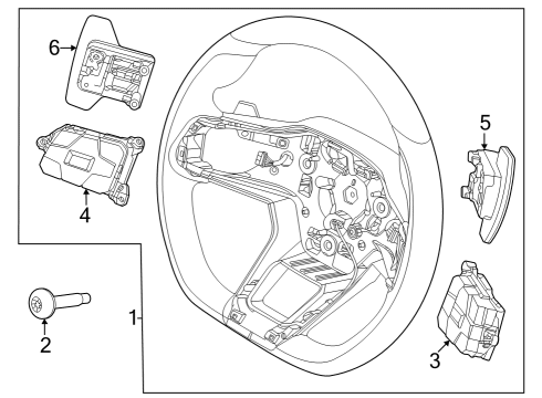 2024 Ford Mustang Steering Wheel & Trim Diagram 2