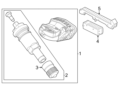 2024 Ford F-250 Super Duty KIT - TPMS SENSOR Diagram for PC3Z-1A189-D