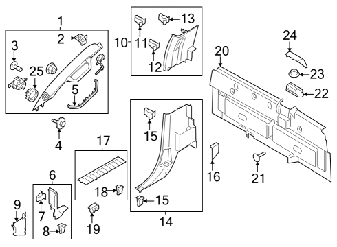 PANEL - TRIM Diagram for HC3Z-25278D13-AF