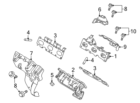 2019 Ford Police Interceptor Utility Exhaust Manifold Diagram 1