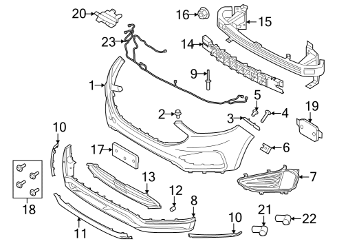 2022 Ford Edge BRACKET - FOG LAMP Diagram for MT4Z-15266-CB