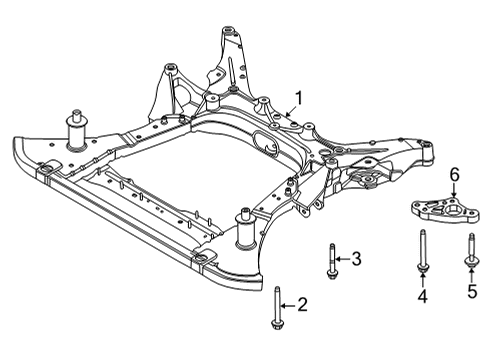 2023 Ford Mustang Mach-E Suspension Mounting - Front Diagram 2