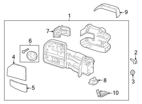 2023 Ford F-150 Lightning Outside Mirrors Diagram 7