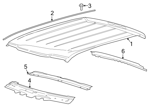 2023 Ford F-250 Super Duty Roof & Components Diagram 2