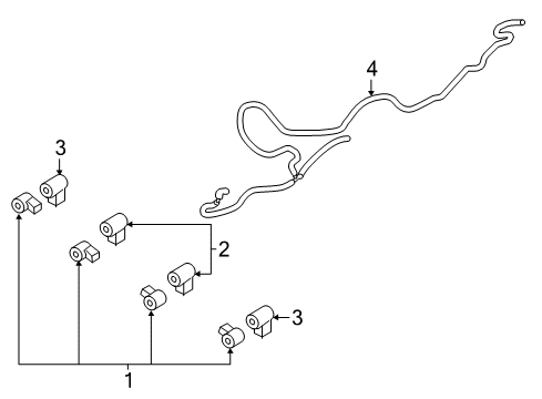 2022 Ford F-350 Super Duty Electrical Components - Rear Bumper Diagram