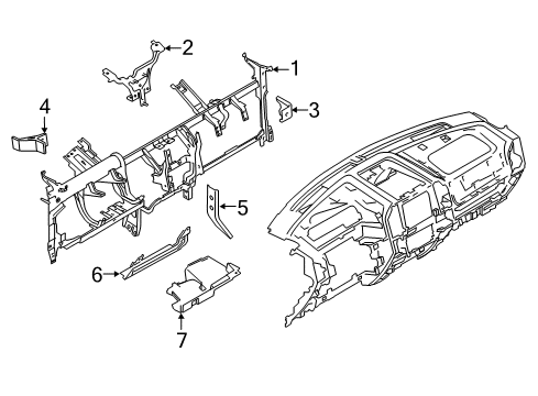 2020 Ford F-150 Instrument Panel Components Diagram 4