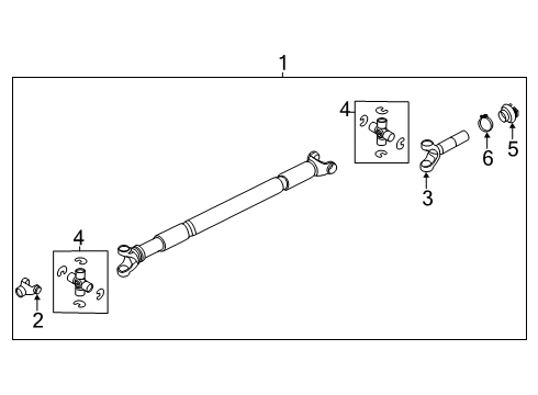 2023 Ford Explorer Drive Shaft - Front Diagram