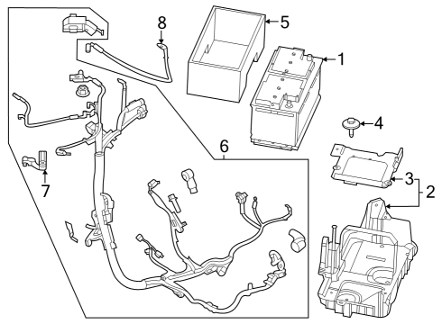 2023 Ford F-150 TRAY ASY - BATTERY Diagram for ML3Z-10732-E