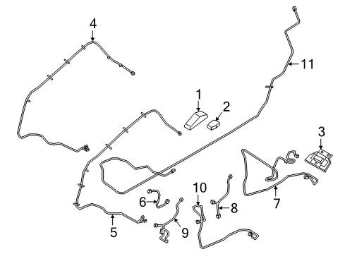 2022 Ford Expedition AERIAL ASY Diagram for NL1Z-19A390-A