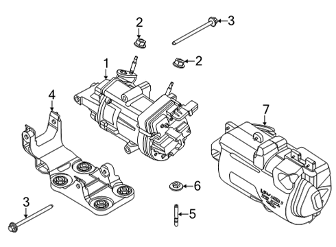 2023 Ford Mustang Mach-E A/C Compressor Diagram