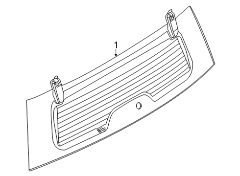 2022 Ford Bronco Sport WINDOW ASY - BACK Diagram for M1PZ-78422A12-A