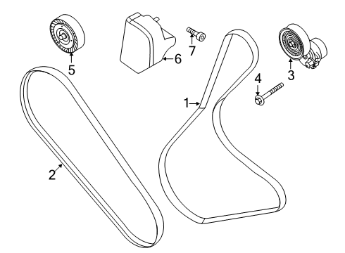 2021 Lincoln Corsair Belts & Pulleys Diagram 2