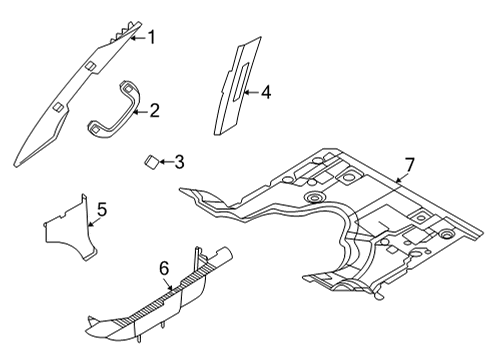 2021 Ford E-350/E-350 Super Duty Interior Trim - Cab Diagram 2