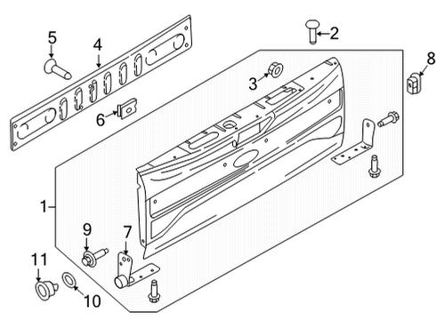 2021 Ford F-150 Tail Gate Diagram 3