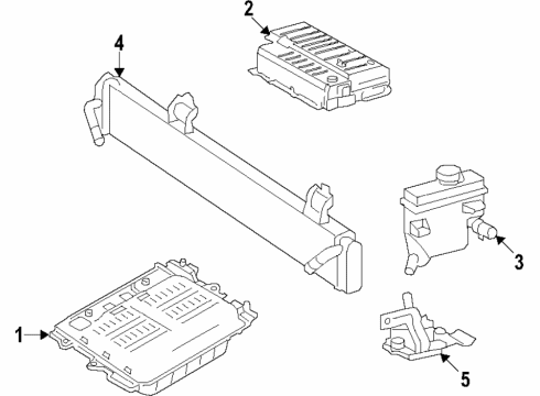 2021 Ford Police Interceptor Utility Hybrid Components, Battery, Cooling System Diagram