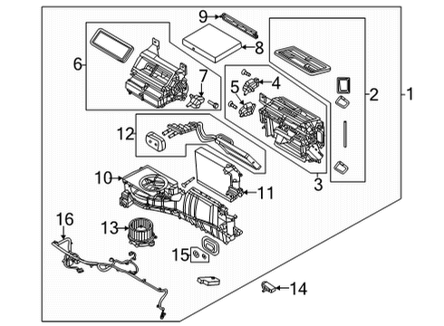 2021 Ford Bronco A/C & Heater Control Units Diagram 1