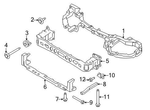 2020 Ford Transit Connect Radiator Support Diagram