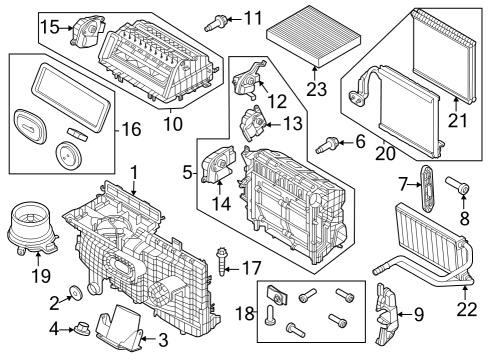 2022 Ford Mustang Mach-E Blower Motor & Fan Diagram 1