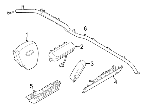 2023 Ford F-150 Lightning Air Bag Components Diagram 1