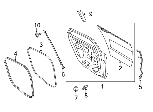 2020 Lincoln MKZ Rear Door Diagram