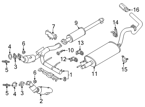 2020 Ford F-150 Exhaust Components Diagram 4