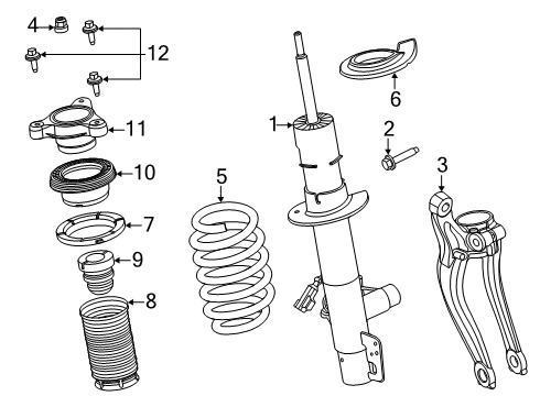 2022 Lincoln Aviator Struts & Components - Front Diagram 3