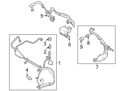 2022 Ford E-Transit Condenser, Compressor & Lines Diagram 1