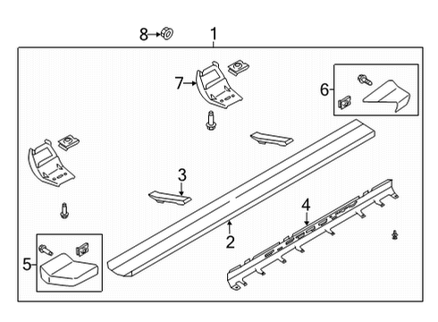 2020 Ford F-350 Super Duty Running Board Diagram 6