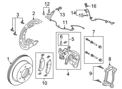 2022 Ford Ranger Brake Components Diagram 3