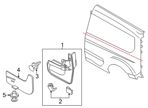 2022 Ford Transit Connect Exterior Trim - Side Panel Diagram 4