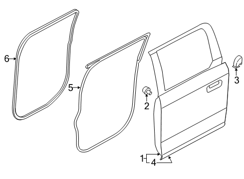 2020 Ford F-250 Super Duty Rear Door Diagram 1