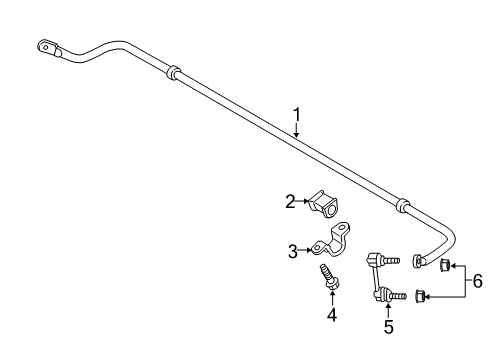 2020 Ford Fusion Rear Suspension Components, Lower Control Arm, Upper Control Arm, Ride Control, Stabilizer Bar Diagram 2