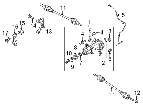 2017 Ford Edge AXLE ASY - REAR Diagram for MU7Z-4000-F