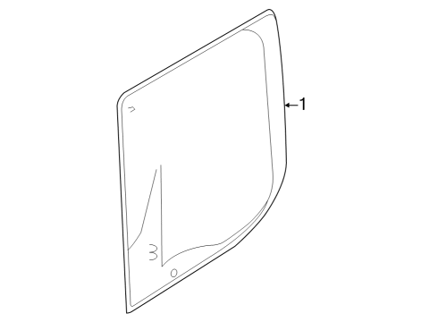 2023 Ford E-Transit Glass & Hardware - Back Door Diagram 2