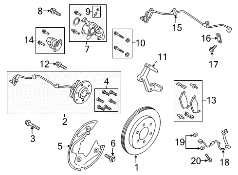 2022 Lincoln Navigator BRACKET Diagram for NL1Z-2B511-C