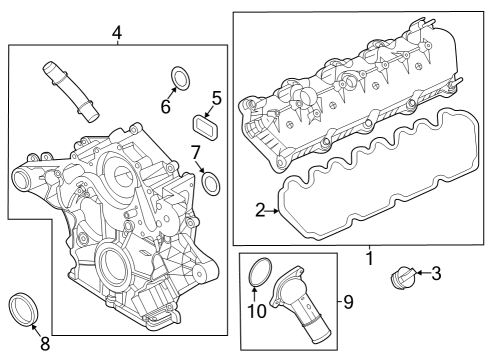 2024 Ford F-350 Super Duty Valve & Timing Covers Diagram 2