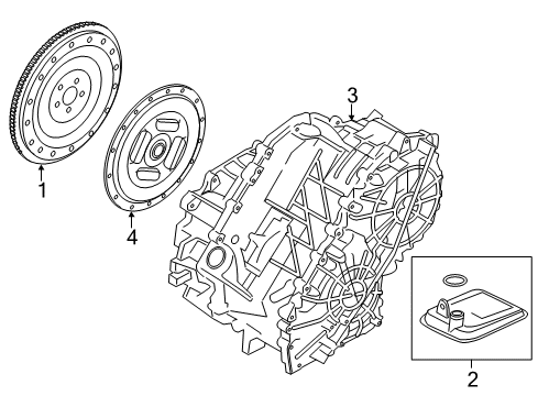 2020 Ford Police Responder Hybrid Transaxle Parts Diagram