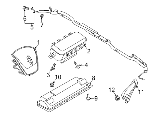 2020 Lincoln Aviator MODULE - AIR BAG Diagram for LC5Z-78611D11-A