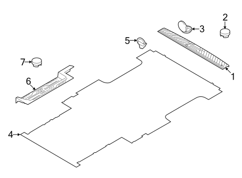 2022 Ford E-Transit Interior Trim - Rear Body Diagram 1