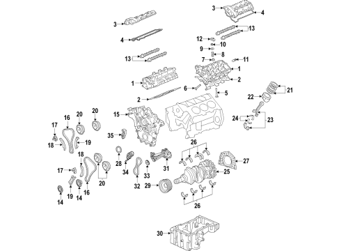 2018 Lincoln MKX CRANKSHAFT ASY Diagram for ML3Z-6303-D