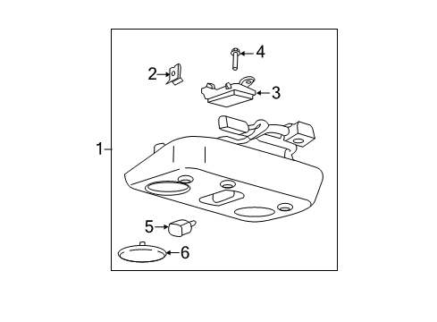 2022 Ford Mustang Overhead Console Diagram 4