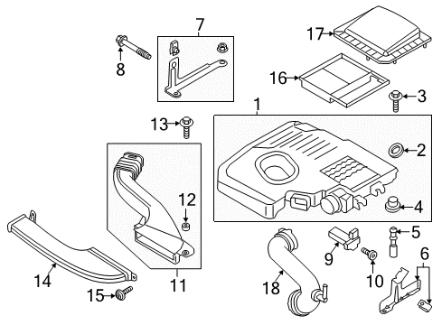 2020 Lincoln MKZ Air Intake Diagram 1