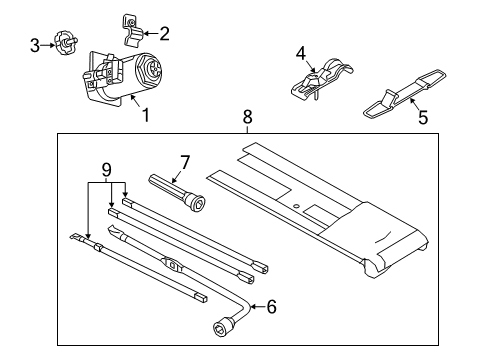 1985 Lincoln Continental TOOL ROLL Diagram for HC3Z-17005-H