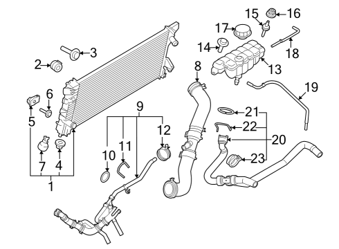 2023 Ford F-150 HOSE - WATER Diagram for NL3Z-8276-A