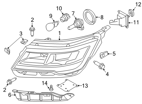 2019 Ford Police Interceptor Utility Headlamps Diagram 2